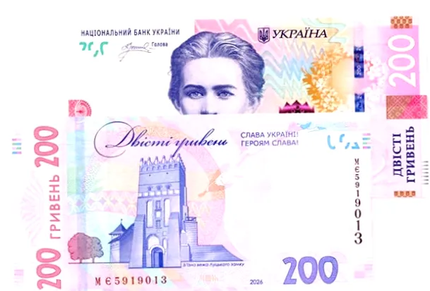Банкноти 200 гривень отримають гасло «Слава Україні! Героям Слава!»