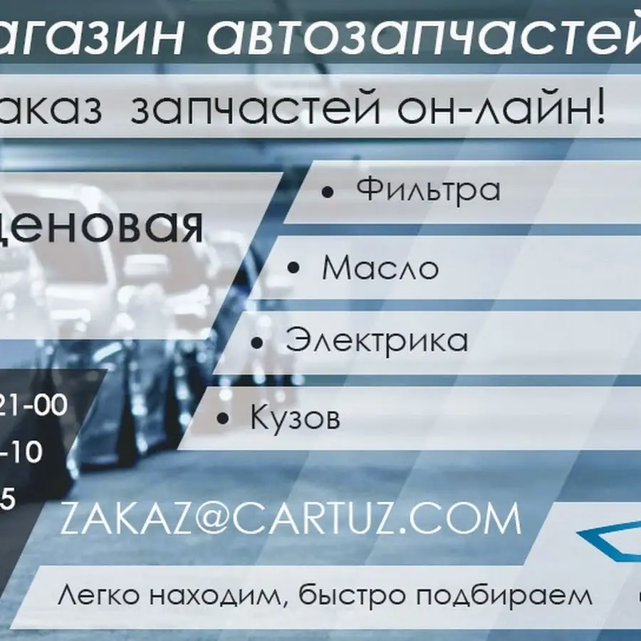 Автозапчастини. Інтернет магазин автозапчастин Cartuz.com.ua