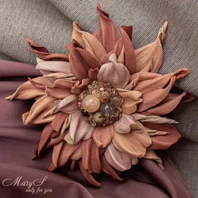 Cтудия кожаных аксессуаров Марии Суслиной &laquo;MaryS Leather Accessories&raquo; &bull; Брошь ручной работы