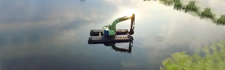 Waterking - Очистка водоемов, озер. Аренда плавающего экскаватора